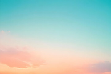 Obraz premium Gradient light sky blue to light peach abstract background