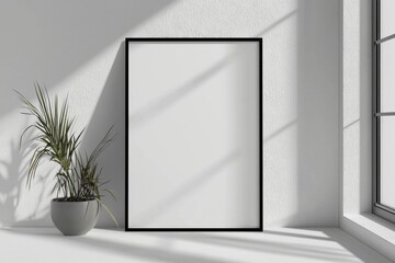 A3 Poster Mockup on White Background created with Generative AI