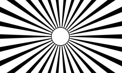 black sunburst vector copyspace. sunray copy space isolated on white backgrounds
