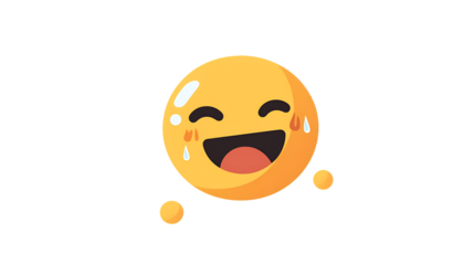 Yellow smiley face emoticon vector illustration for happy emotion