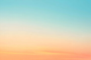 Gradient pastel orange to light sky blue abstract background