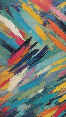 Fototapeta premium 抽象的な模様と魅力的な色彩のアート - 幾何学的・構造的なアート：グラフィックプロジェクト向けのイラスト