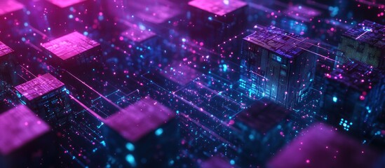 Neon Glow in the Digital City