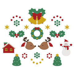 かわいいクリスマスのイラスト素材