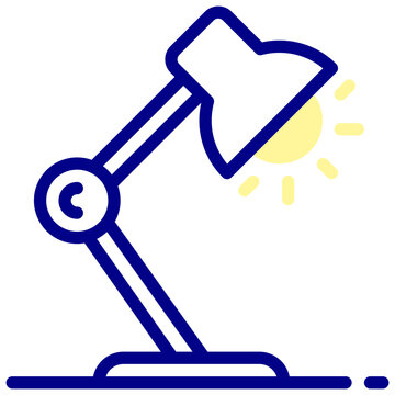 recommend clip art: desk lamp mixed outline vector icon