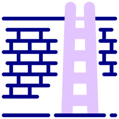 ladder mixed outline vector icon