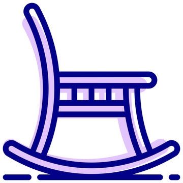 recommend clip art: rocking chair mixed outline vector icon