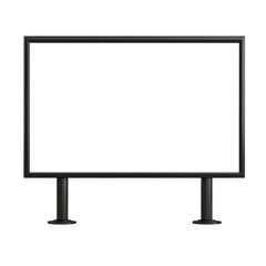 Empty outdoor advertising billboard frame