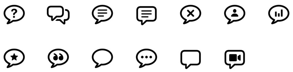 Set of Speech Bubbles icons