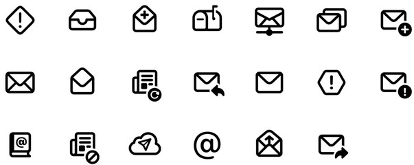 Set of Email icons