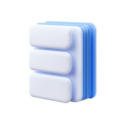 3D abstract representation of layered blocks