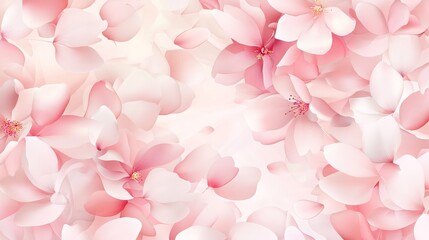 Soft and romantic background with dusty rose and light pink hues. Delicate flower petals evoke the fragrance of cherry blossoms. Perfect for Valentine's Day, birthdays, or weddings