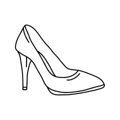 Doodle heels. Vector illustration, on a white background