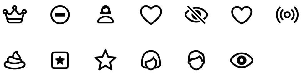 Set of User Status & Rating icons