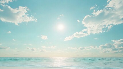 Obraz premium Serene Sea and Sky Over Horizon