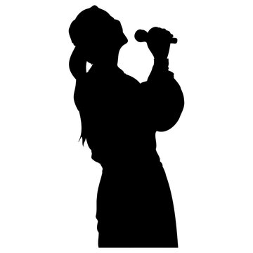recommend clip art: Singer Pose Silhouette. singing with a microphone on the stage. High quality silhouette singers . Pop, country music, rock stars and hiphop rapper artist vocalists . Popular singer super star vector s