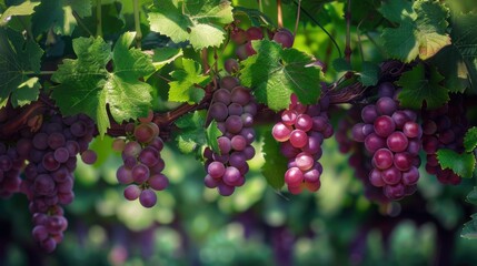 Seamless background of grape with leaf vine