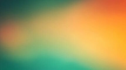 Naklejka premium Blurred gradient emerald green to orange abstract background