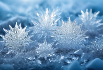 detailed close image capturing frosted surface adorned intricate crystal patterns displaying unique geometric shapes textures, ice, geometry, design, winter