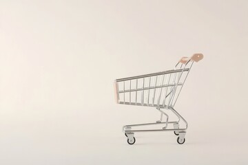 Empty shopping basket on white background isolated.