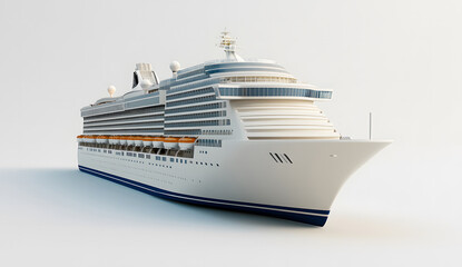  Modern Luxury Cruise Ship in Minimalist Setting