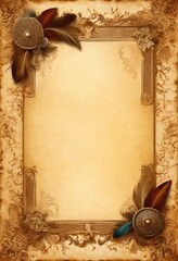 intricate parchment background vintage product featuring delicate textures traditional aesthetic elements, antique, aged, ambiance, archival, artwork