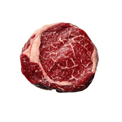 Obraz premium Premium marbled ribeye steak on a black background