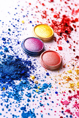 colorfull make up palette stylish background