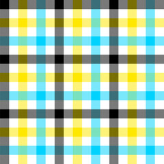 Vector neon multicolored Scottish checkered pattern of tartan. A grid-like pattern, geometric aesthetic of the design for different occasions such as fashion accessories like scarves or bags, home dec