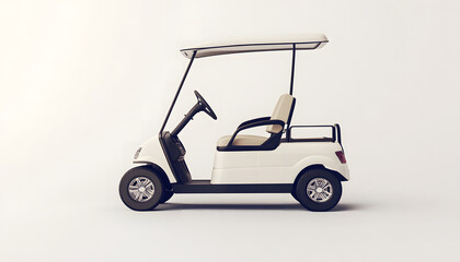 Fototapeta premium Modern Electric Golf Cart on Neutral Background