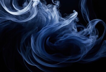 Obraz premium captivating visual dynamic smoke fluidity flowing gracefully dark background creating mesmerizing atmosphere, abstract, design, fog, mist, texture, movement
