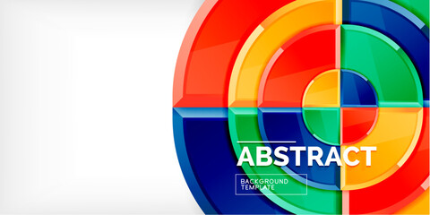 Triangle circles background. Vector Illustration For Wallpaper, Banner, Background, Card, Book Illustration, landing page