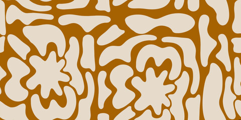 Seamless pattern beautiful flower vector. Collage contemporary print. Fashionable template for design.
