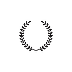 Obraz premium Laurel wreath silhouette vector