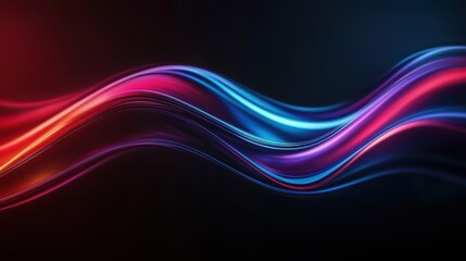 Vibrant abstract waves of light in motion