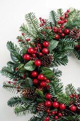 Fototapeta premium Close-Up of a Christmas Wreath