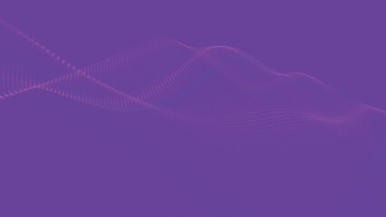 Futuristic dot wave. Abstract digital particle wave. Technology background. Colored musical wave. Light background. Digital background with smooth, wavy curves. 3D vector illustration