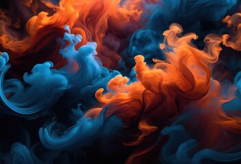 Obraz premium captivating visuals intense smoke patterns draped dynamic lighting showcasing intricate textures movement, art, design, fog, cloud, swirl, wave, fluid