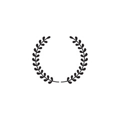 Laurel wreath silhouette vector