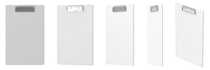 white leather clipboard