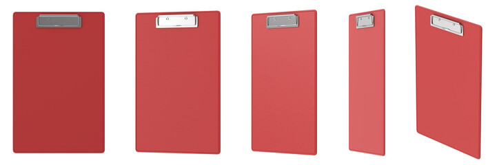 red leather clipboard