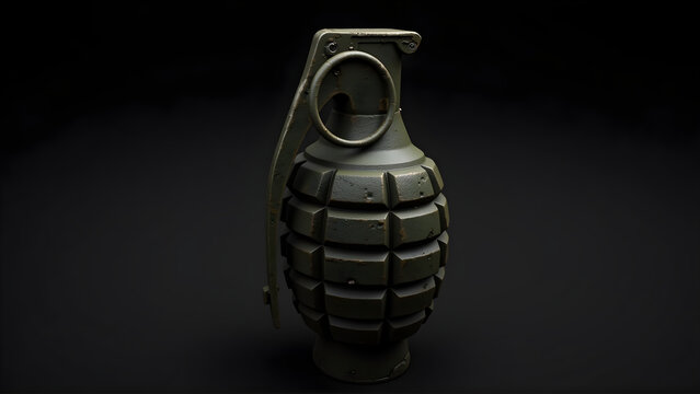hand grenade, weapon for ww2, AI generated, model