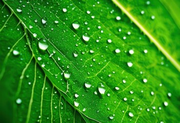 stunning high detail macro shot capturing vibrant textures patterns leaf surfaces nature, botanical, foliage, green, organic, plant, vivid, summer