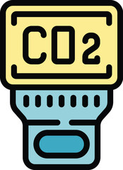 Device measuring co2 concentration for environmental monitoring and air quality control