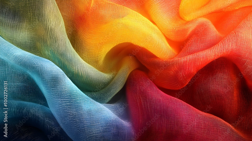 Poster captivating abstract fabric texture with dynamic colorful patterns vibrant bold and backdrop perfect