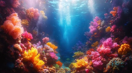 Fototapeta premium Vibrant Underwater Coral Reef