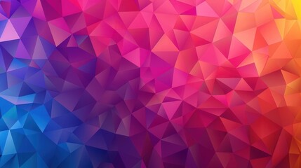 Obraz premium Vibrant Geometric Triangles, a dynamic composition of triangular shapes filled with gradients, creating an eye-catching and modern backdrop full of energy and movement
