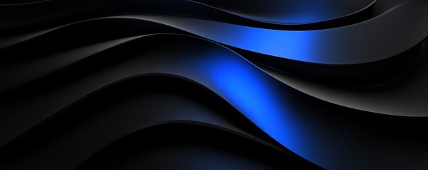 Abstract black and blue wavy pattern