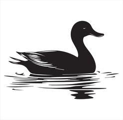 silhouette of a duck,bird, swan, animal, duck, goose, illustration, vector, silhouette, nature, cartoon, water, beak, icon, black, wild, lake, drawing, wildlife, birds, design, feather, love, art, sym