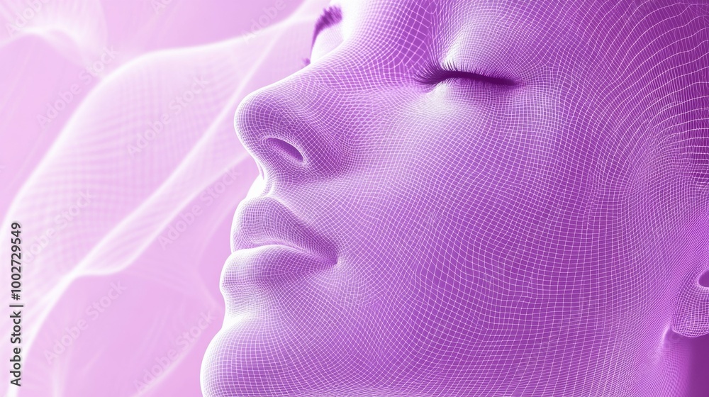 Leinwandbilder abstract representation of skincare techniques with lines and dots showcasing aesthetic procedures i